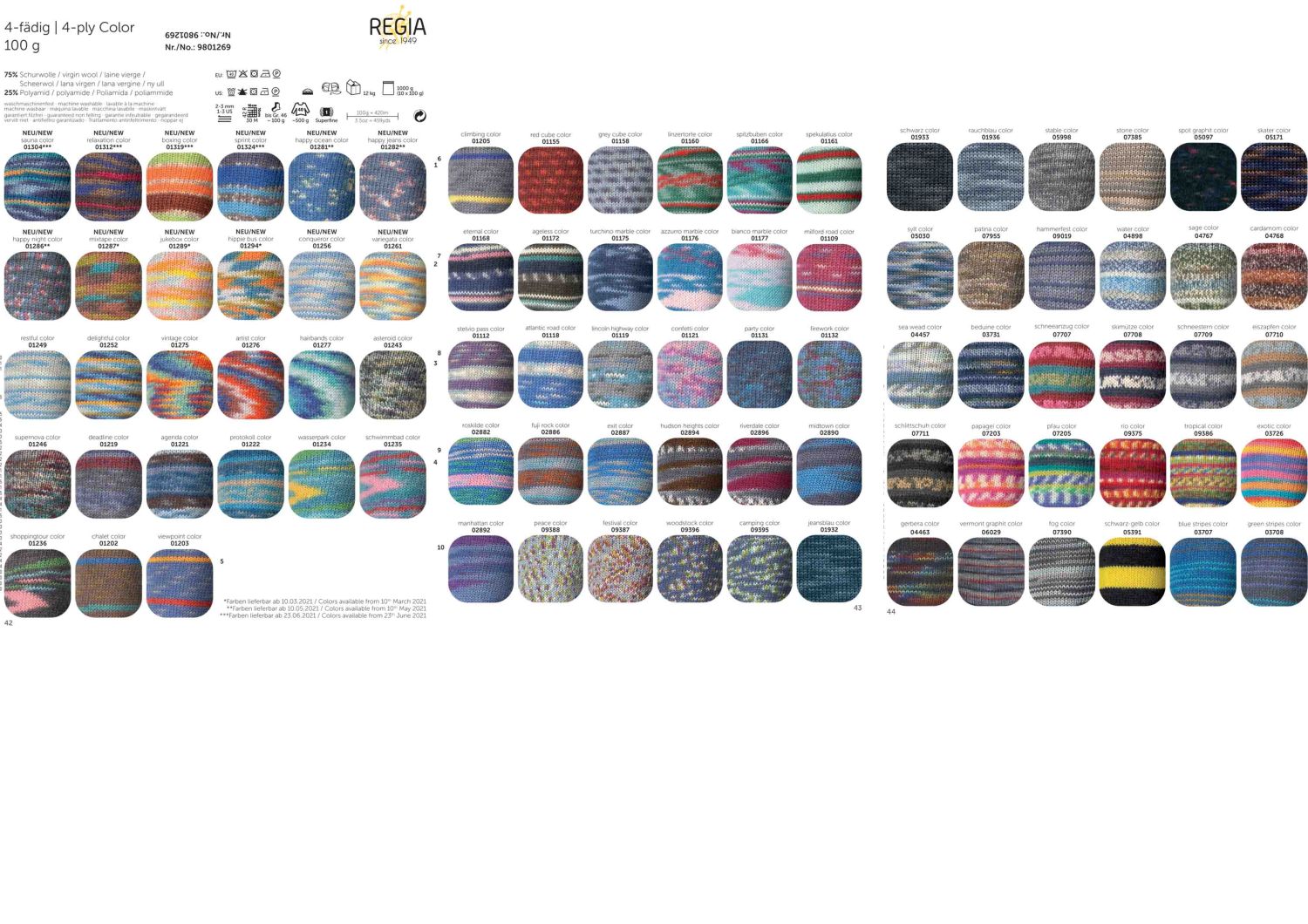 SMC Regia 4-fädig Color 100g