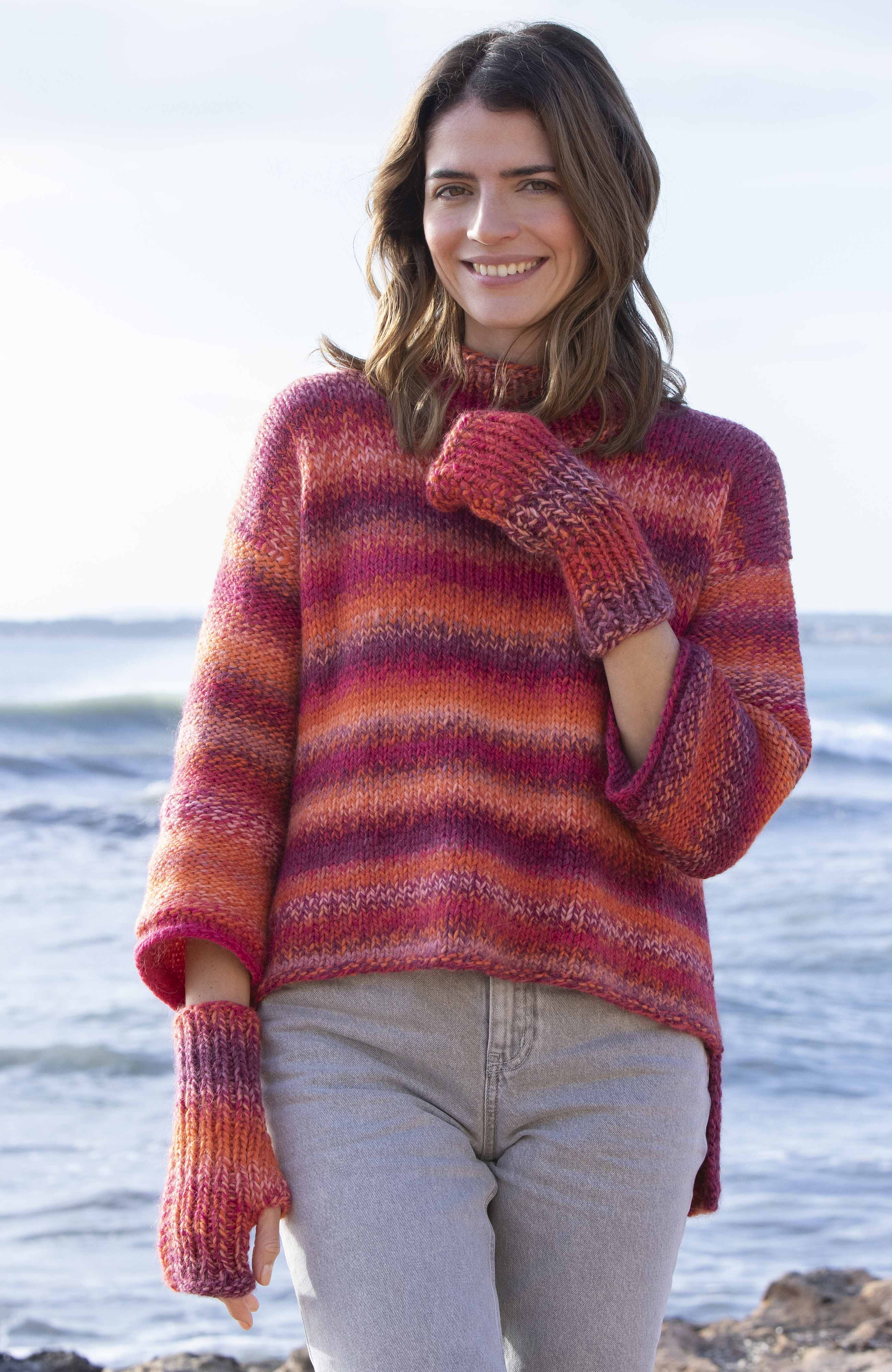 Strickpaket Pullover Bouquet Gr. 40/42