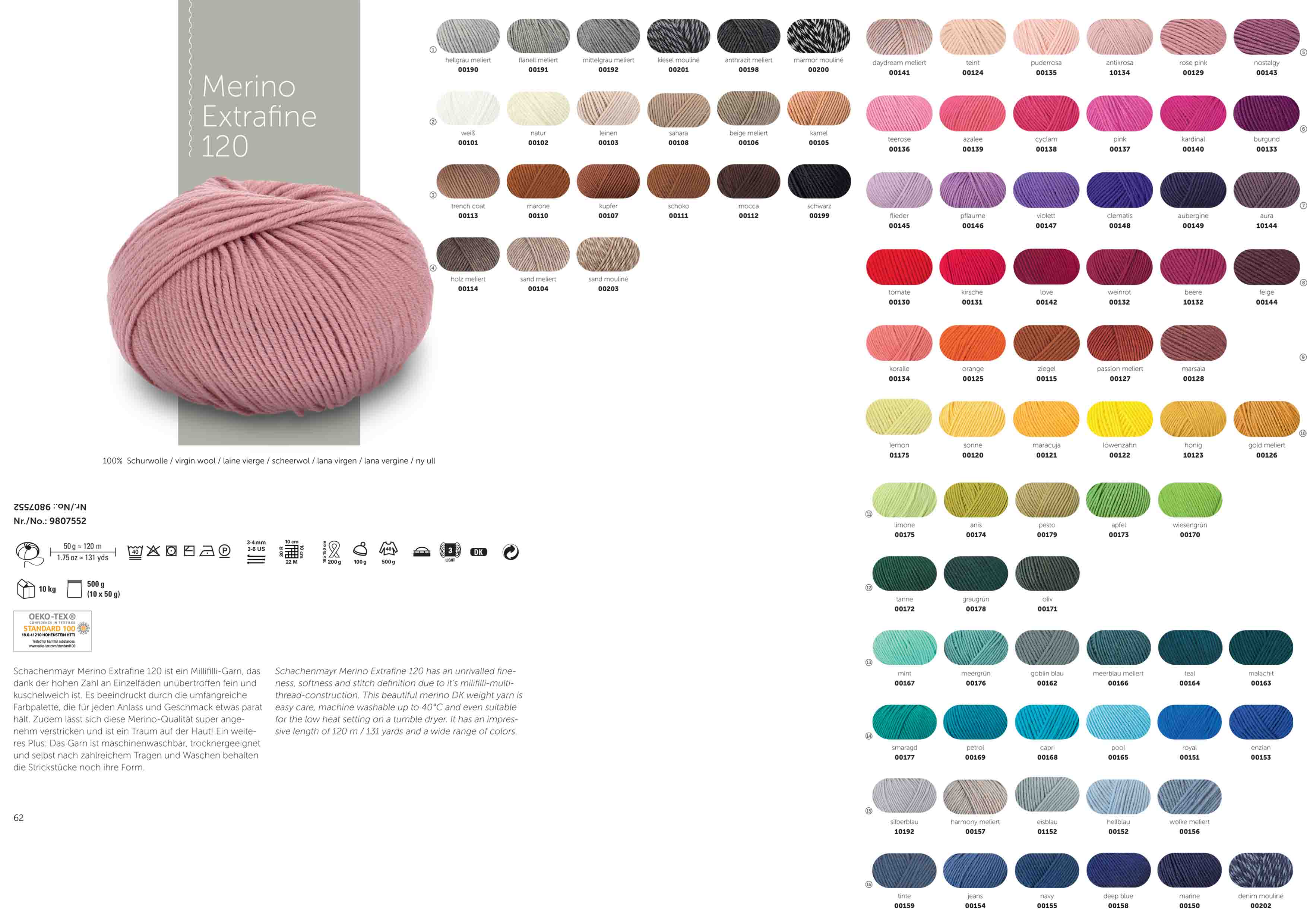 Schachenmayr Merino Extrafine 120 50g