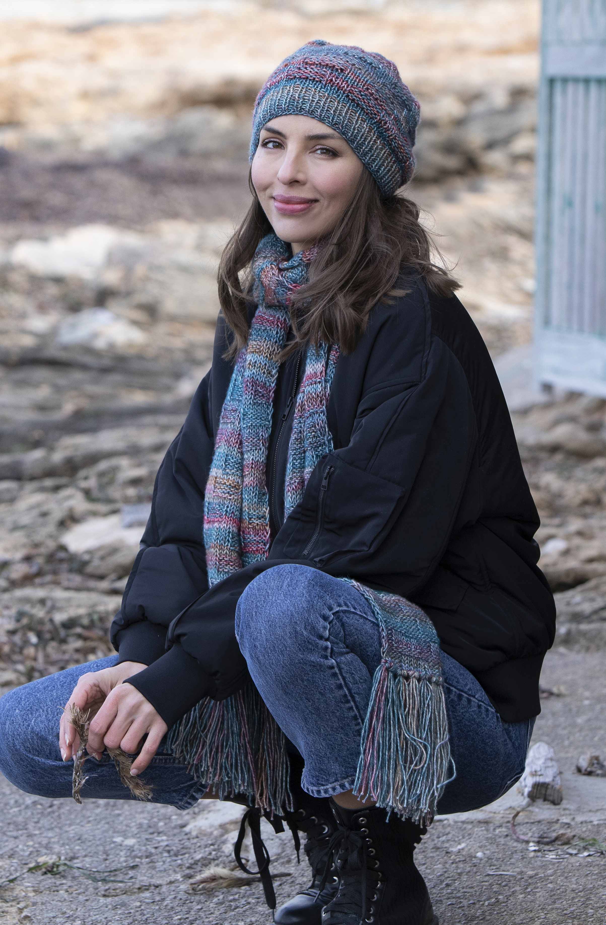 Strickpaket Schal+Mütze