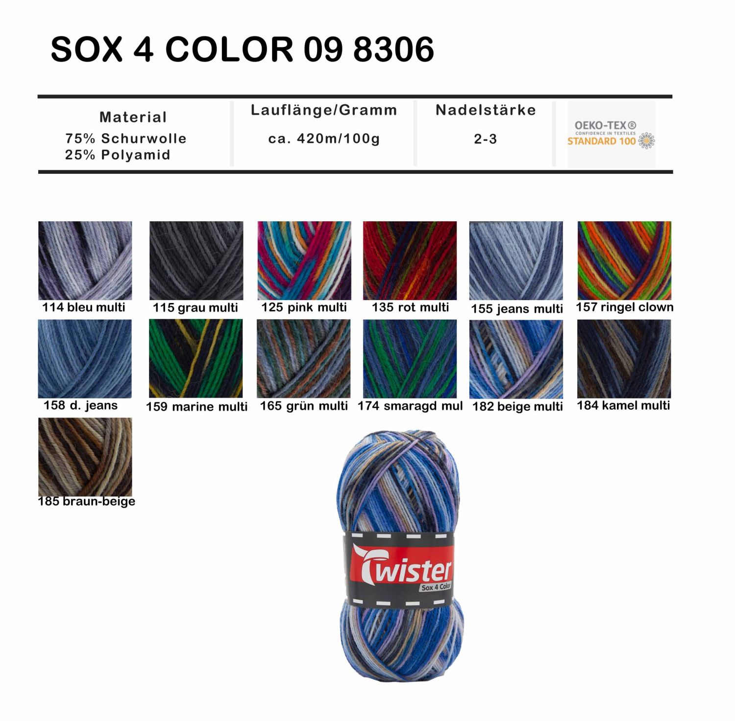 Twister Sox 4 Color 100g
