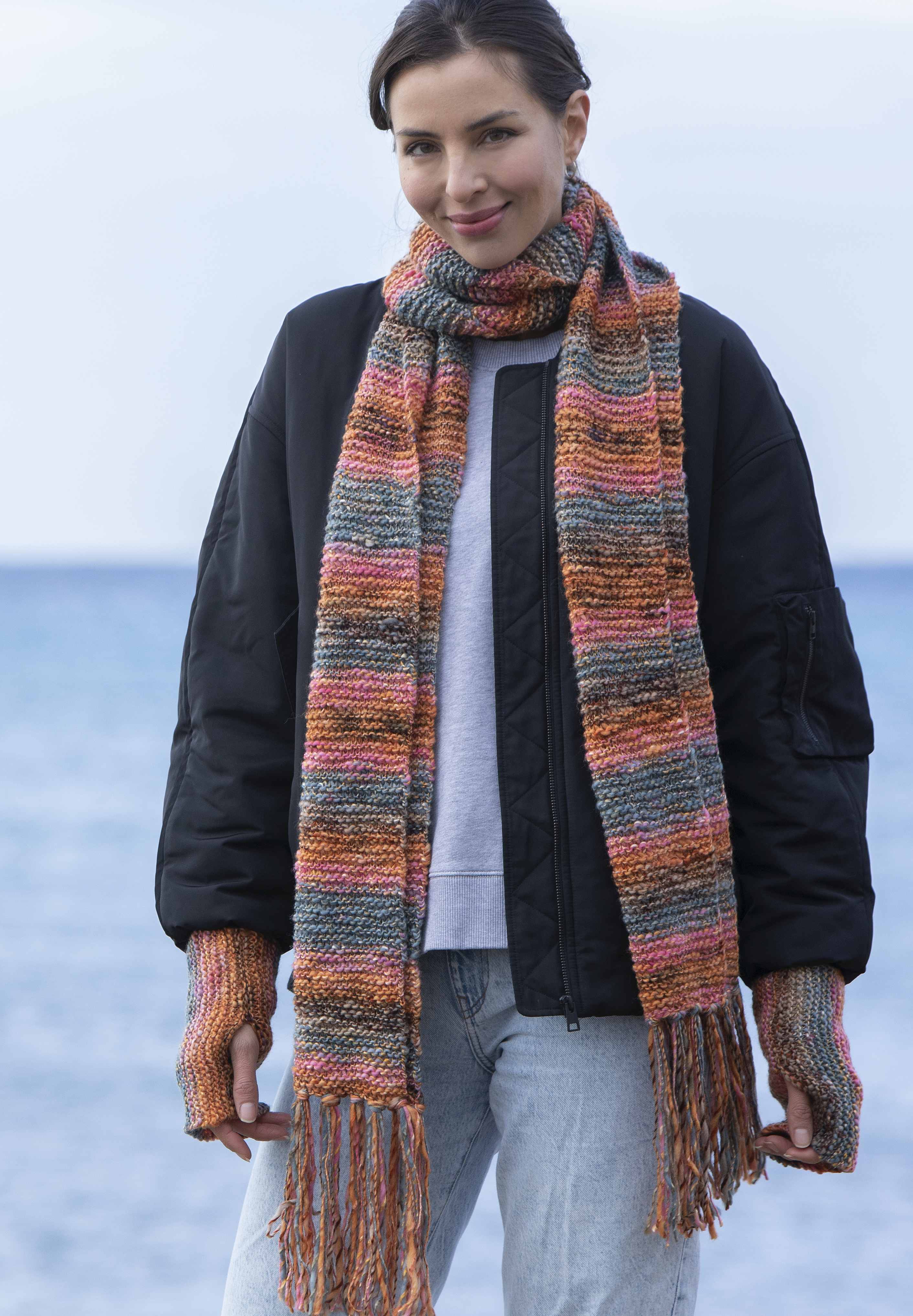 Strickpaket Schal 25x 180cm Kolibri